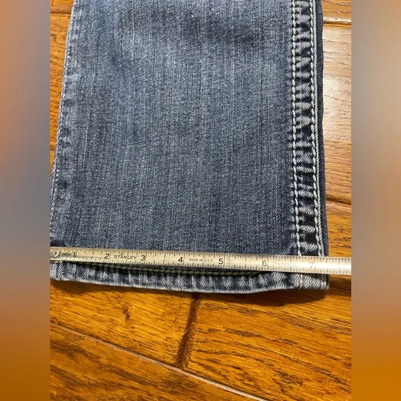 Silver Jeans Capri Suki Womens Blue Embroidered Pocket Mid Rise Denim Size 14 - Picture 14 of 14